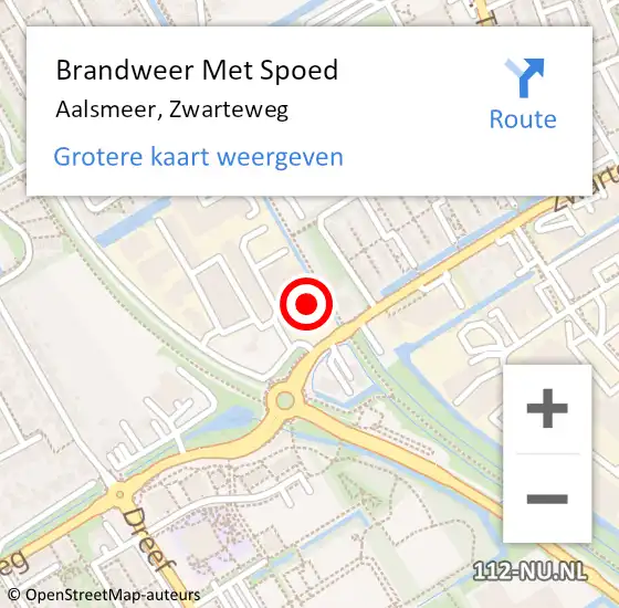 Locatie op kaart van de 112 melding: Brandweer Met Spoed Naar Aalsmeer, Zwarteweg op 2 juni 2024 11:12