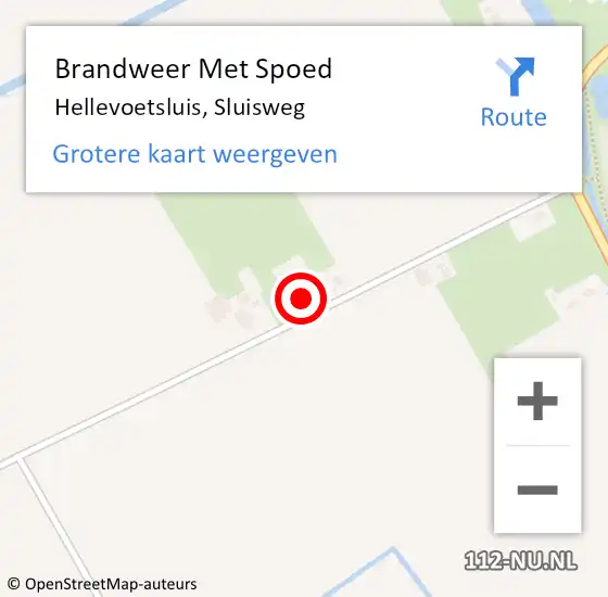 Locatie op kaart van de 112 melding: Brandweer Met Spoed Naar Hellevoetsluis, Sluisweg op 2 juni 2024 11:44