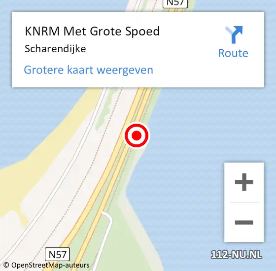 Locatie op kaart van de 112 melding: KNRM Met Grote Spoed Naar Scharendijke op 2 juni 2024 12:00