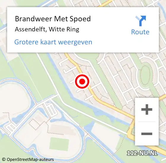 Locatie op kaart van de 112 melding: Brandweer Met Spoed Naar Assendelft, Witte Ring op 2 juni 2024 12:43