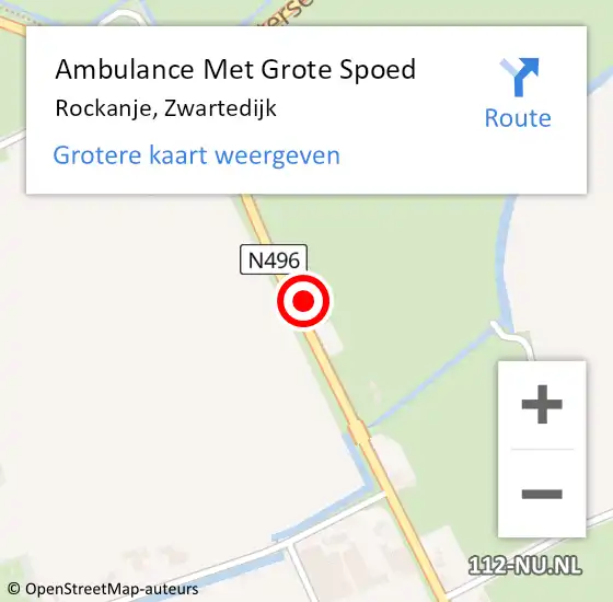 Locatie op kaart van de 112 melding: Ambulance Met Grote Spoed Naar Rockanje, Zwartedijk op 2 juni 2024 14:04