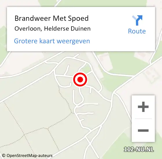 Locatie op kaart van de 112 melding: Brandweer Met Spoed Naar Overloon, Helderse Duinen op 2 juni 2024 19:19