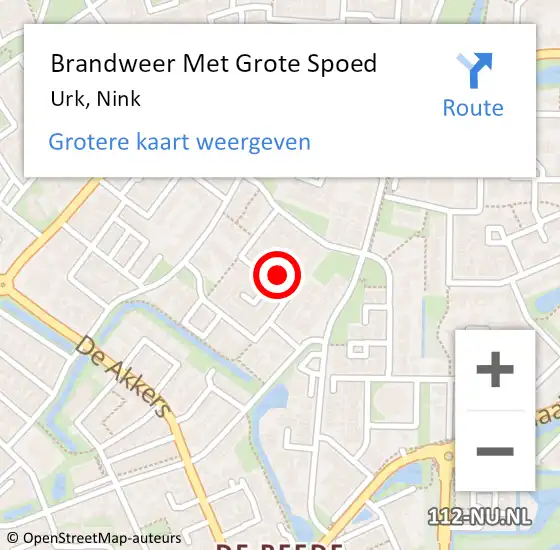 Locatie op kaart van de 112 melding: Brandweer Met Grote Spoed Naar Urk, Nink op 2 juni 2024 19:32