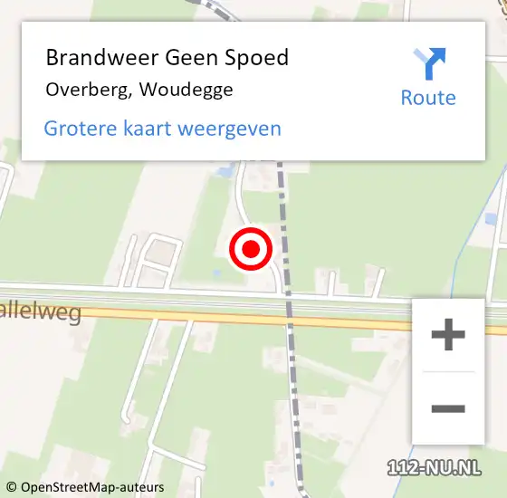 Locatie op kaart van de 112 melding: Brandweer Geen Spoed Naar Overberg, Woudegge op 3 juni 2024 06:25