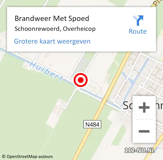 Locatie op kaart van de 112 melding: Brandweer Met Spoed Naar Schoonrewoerd, Overheicop op 3 juni 2024 07:28