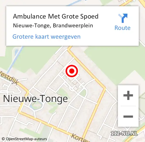 Locatie op kaart van de 112 melding: Ambulance Met Grote Spoed Naar Nieuwe-Tonge, Brandweerplein op 3 juni 2024 11:44