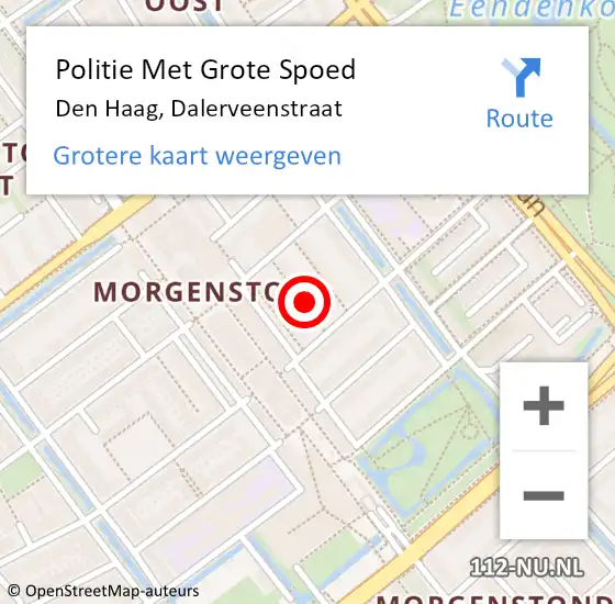 Locatie op kaart van de 112 melding: Politie Met Grote Spoed Naar Den Haag, Dalerveenstraat op 3 juni 2024 12:33