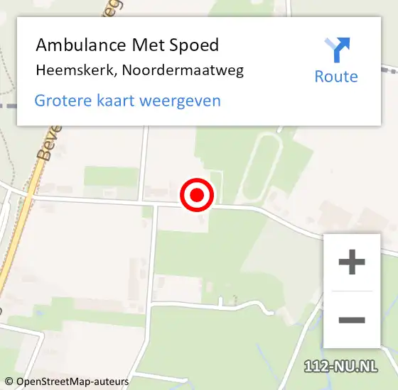 Locatie op kaart van de 112 melding: Ambulance Met Spoed Naar Heemskerk, Noordermaatweg op 3 juni 2024 15:44