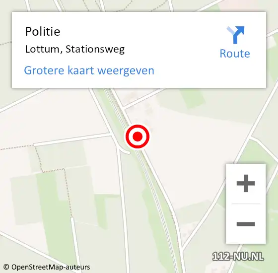 Locatie op kaart van de 112 melding: Politie Lottum, Stationsweg op 3 juni 2024 16:37