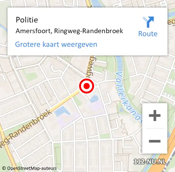 Locatie op kaart van de 112 melding: Politie Amersfoort, Ringweg-Randenbroek op 3 juni 2024 16:49