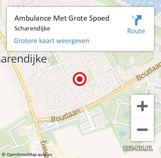 Locatie op kaart van de 112 melding: Ambulance Met Grote Spoed Naar Scharendijke op 3 juni 2024 18:29