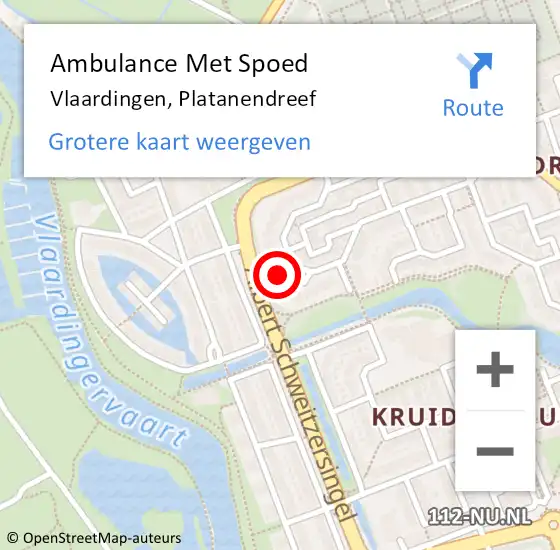 Locatie op kaart van de 112 melding: Ambulance Met Spoed Naar Vlaardingen, Platanendreef op 3 juni 2024 18:32