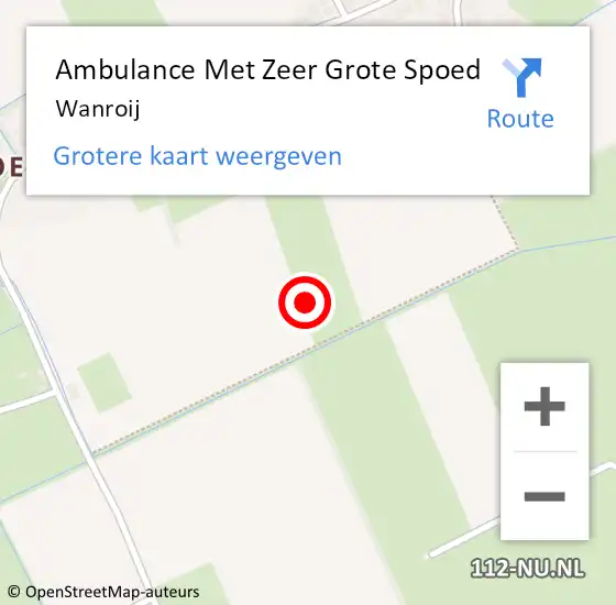 Locatie op kaart van de 112 melding: Ambulance Met Zeer Grote Spoed Naar Wanroij op 3 juni 2024 19:32