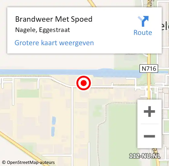 Locatie op kaart van de 112 melding: Brandweer Met Spoed Naar Nagele, Eggestraat op 3 juni 2024 23:03