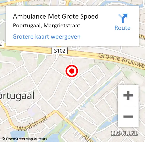 Locatie op kaart van de 112 melding: Ambulance Met Grote Spoed Naar Poortugaal, Margrietstraat op 4 juni 2024 00:47