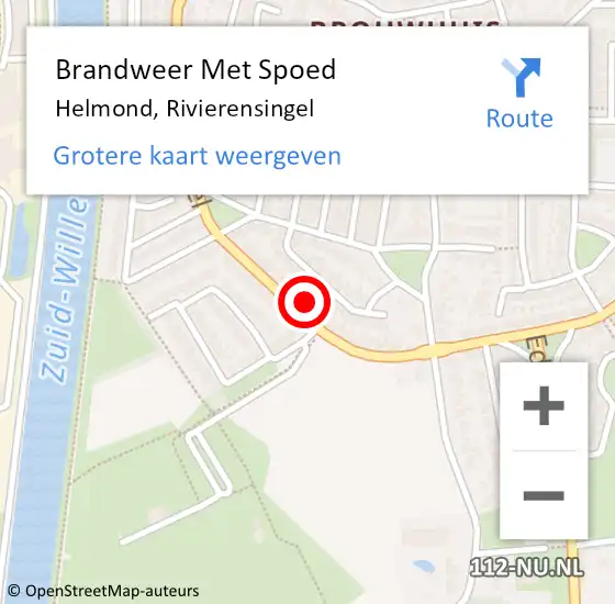 Locatie op kaart van de 112 melding: Brandweer Met Spoed Naar Helmond, Rivierensingel op 4 juni 2024 00:53