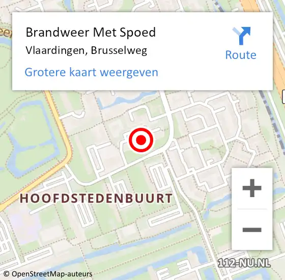 Locatie op kaart van de 112 melding: Brandweer Met Spoed Naar Vlaardingen, Brusselweg op 4 juni 2024 04:37