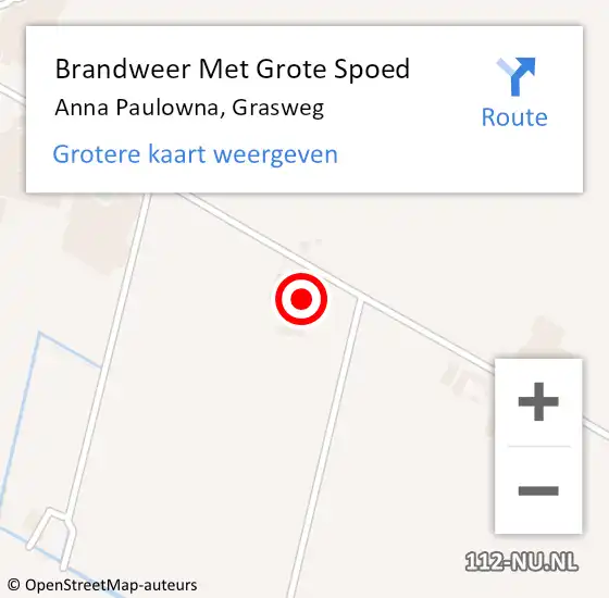 Locatie op kaart van de 112 melding: Brandweer Met Grote Spoed Naar Anna Paulowna, Grasweg op 4 juni 2024 07:44