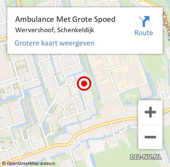 Locatie op kaart van de 112 melding: Ambulance Met Grote Spoed Naar Wervershoof, Schenkeldijk op 4 juni 2024 08:12