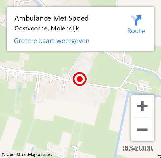 Locatie op kaart van de 112 melding: Ambulance Met Spoed Naar Oostvoorne, Molendijk op 4 juni 2024 08:25