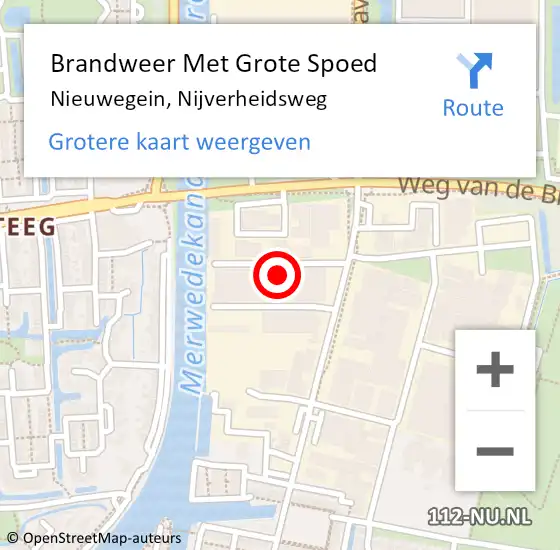 Locatie op kaart van de 112 melding: Brandweer Met Grote Spoed Naar Nieuwegein, Nijverheidsweg op 4 juni 2024 08:52