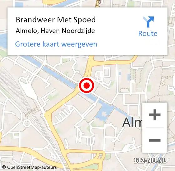 Locatie op kaart van de 112 melding: Brandweer Met Spoed Naar Almelo, Haven Noordzijde op 4 juni 2024 09:46