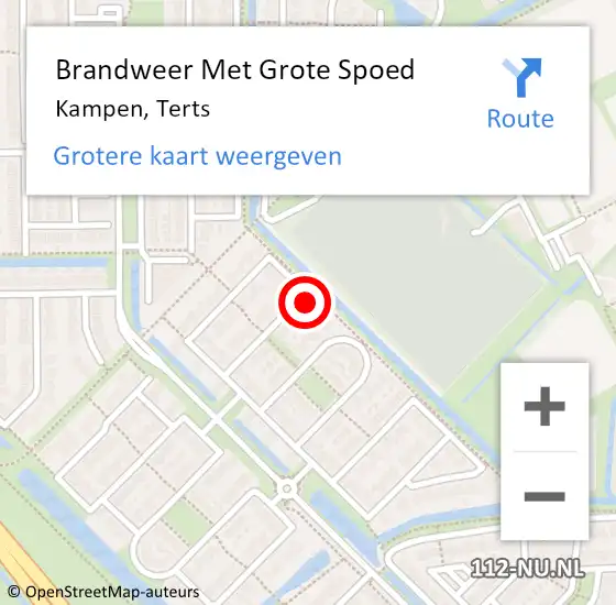 Locatie op kaart van de 112 melding: Brandweer Met Grote Spoed Naar Kampen, Terts op 4 juni 2024 12:07