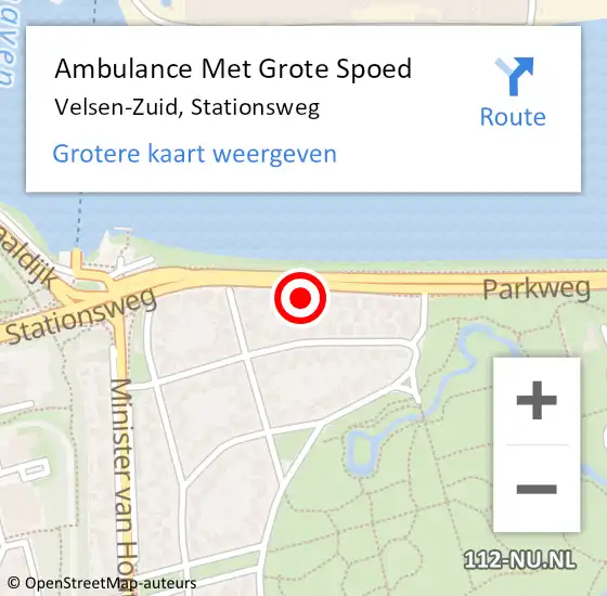 Locatie op kaart van de 112 melding: Ambulance Met Grote Spoed Naar Velsen-Zuid, Stationsweg op 4 juni 2024 13:53