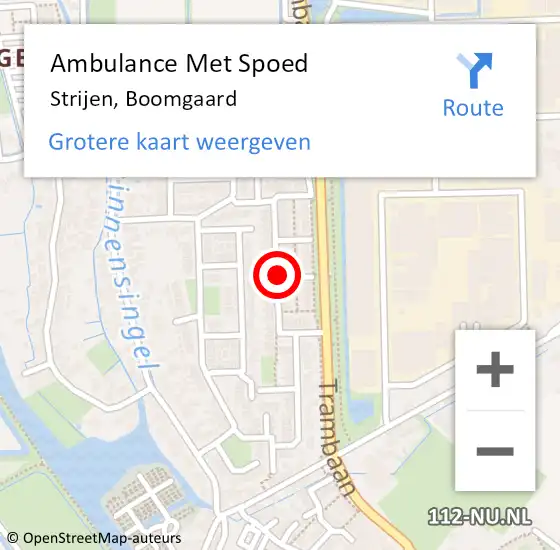 Locatie op kaart van de 112 melding: Ambulance Met Spoed Naar Strijen, Boomgaard op 4 juni 2024 14:33