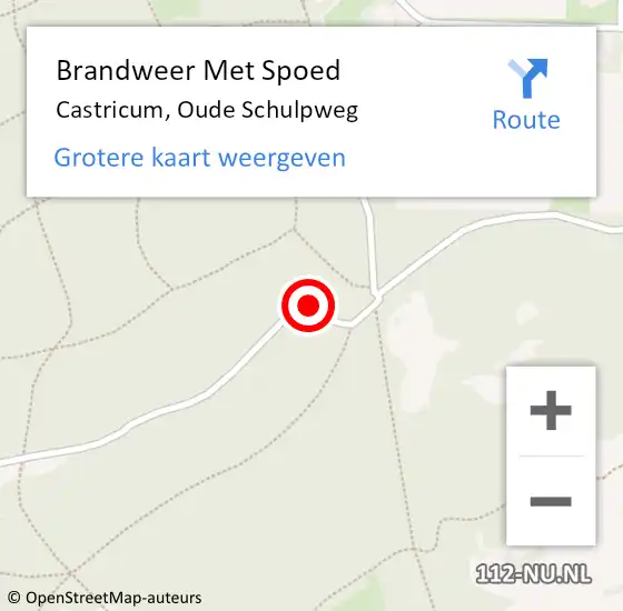 Locatie op kaart van de 112 melding: Brandweer Met Spoed Naar Castricum, Oude Schulpweg op 4 juni 2024 14:35