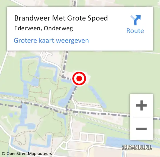 Locatie op kaart van de 112 melding: Brandweer Met Grote Spoed Naar Ederveen, Onderweg op 4 juni 2024 15:27