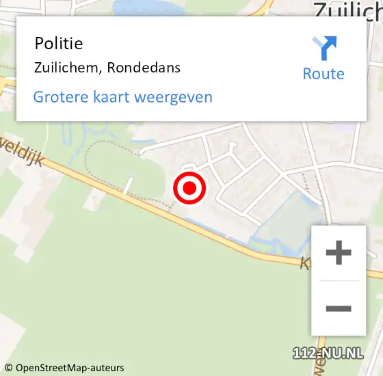 Locatie op kaart van de 112 melding: Politie Zuilichem, Rondedans op 4 juni 2024 15:43