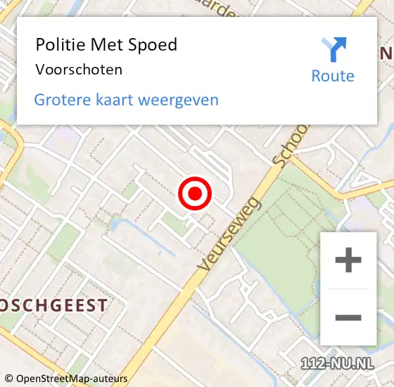 Locatie op kaart van de 112 melding: Politie Met Spoed Naar Voorschoten op 4 juni 2024 17:35