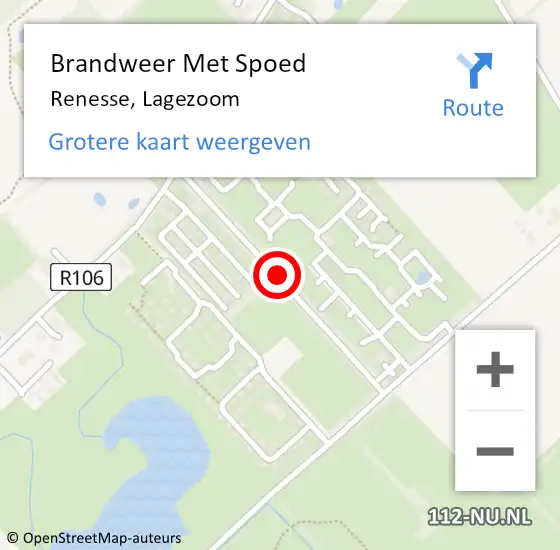 Locatie op kaart van de 112 melding: Brandweer Met Spoed Naar Renesse, Lagezoom op 4 juni 2024 17:39