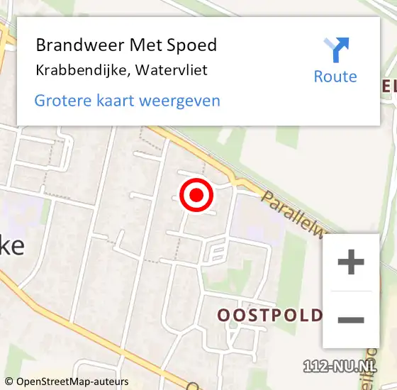 Locatie op kaart van de 112 melding: Brandweer Met Spoed Naar Krabbendijke, Watervliet op 4 juni 2024 17:56