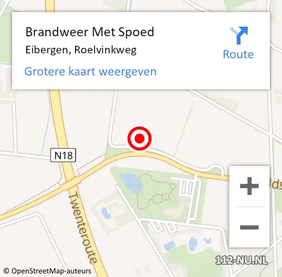 Locatie op kaart van de 112 melding: Brandweer Met Spoed Naar Eibergen, Roelvinkweg op 4 juni 2024 18:33