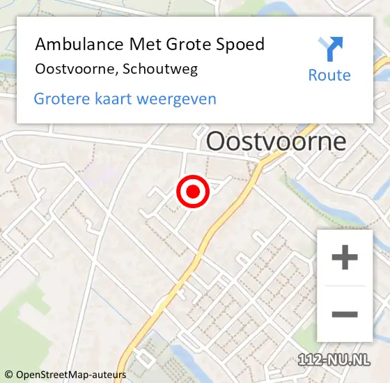 Locatie op kaart van de 112 melding: Ambulance Met Grote Spoed Naar Oostvoorne, Schoutweg op 4 juni 2024 18:55