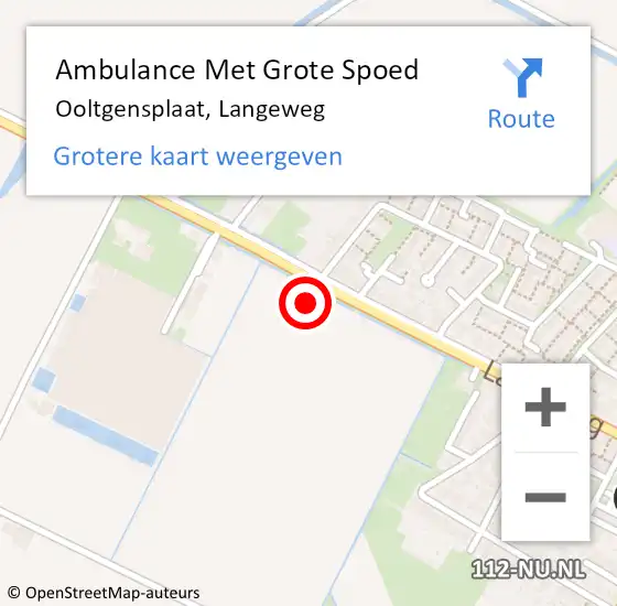 Locatie op kaart van de 112 melding: Ambulance Met Grote Spoed Naar Ooltgensplaat, Langeweg op 4 juni 2024 20:12