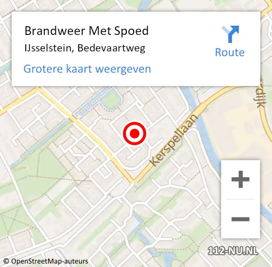 Locatie op kaart van de 112 melding: Brandweer Met Spoed Naar IJsselstein, Bedevaartweg op 4 juni 2024 20:19