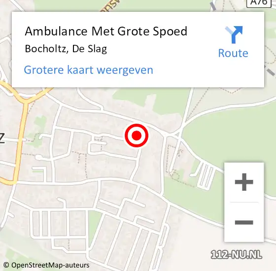 Locatie op kaart van de 112 melding: Ambulance Met Grote Spoed Naar Bocholtz, De Slag op 8 oktober 2014 11:49