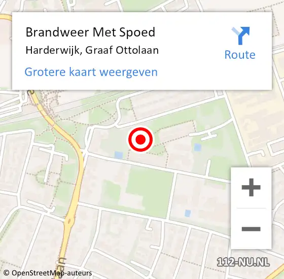 Locatie op kaart van de 112 melding: Brandweer Met Spoed Naar Harderwijk, Graaf Ottolaan op 5 juni 2024 00:17