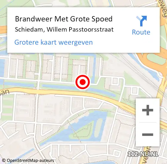 Locatie op kaart van de 112 melding: Brandweer Met Grote Spoed Naar Schiedam, Willem Passtoorsstraat op 5 juni 2024 02:07