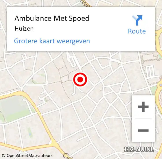 Locatie op kaart van de 112 melding: Ambulance Met Spoed Naar Huizen op 5 juni 2024 02:10