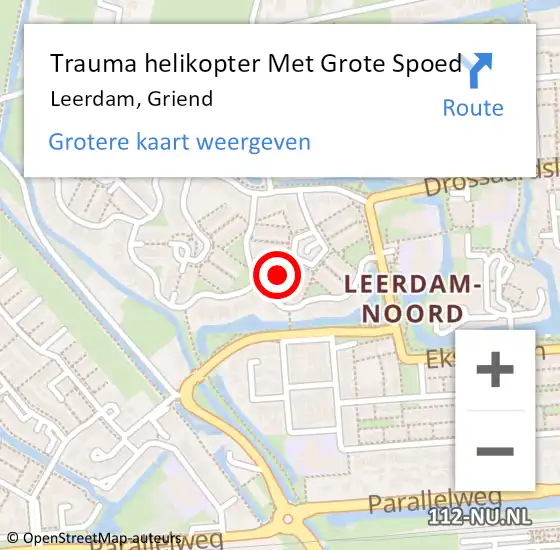 Locatie op kaart van de 112 melding: Trauma helikopter Met Grote Spoed Naar Leerdam, Griend op 5 juni 2024 03:50