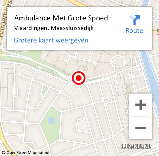 Locatie op kaart van de 112 melding: Ambulance Met Grote Spoed Naar Vlaardingen, Maassluissedijk op 5 juni 2024 07:43