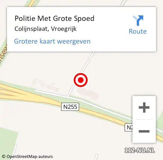 Locatie op kaart van de 112 melding: Politie Met Grote Spoed Naar Colijnsplaat, Vroegrijk op 5 juni 2024 07:45