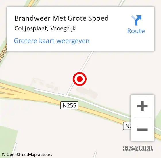 Locatie op kaart van de 112 melding: Brandweer Met Grote Spoed Naar Colijnsplaat, Vroegrijk op 5 juni 2024 07:45