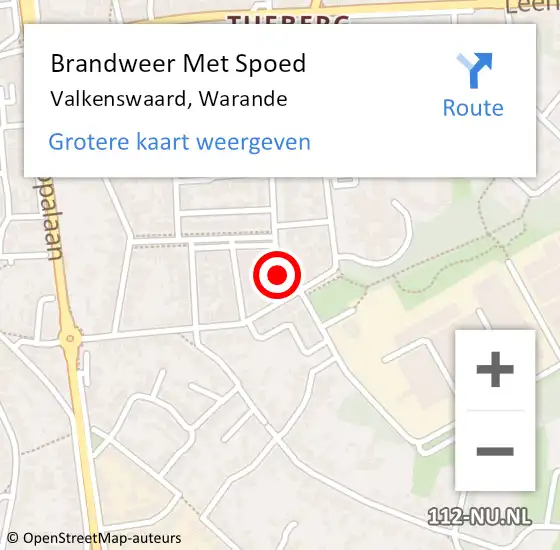 Locatie op kaart van de 112 melding: Brandweer Met Spoed Naar Valkenswaard, Warande op 5 juni 2024 08:40