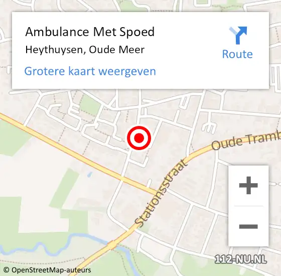 Locatie op kaart van de 112 melding: Ambulance Met Spoed Naar Heythuysen, Oude Meer op 5 juni 2024 09:22