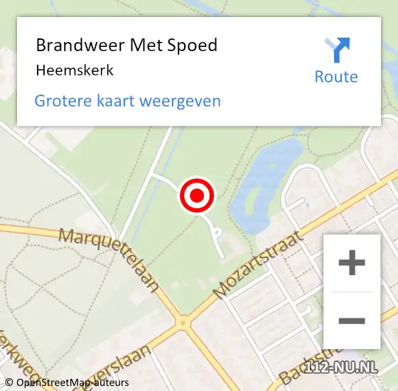 Locatie op kaart van de 112 melding: Brandweer Met Spoed Naar Heemskerk op 5 juni 2024 13:45